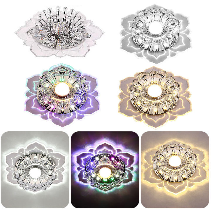 Modern LED Crystal Ceiling Lights Hallway Living Room Bedroom Chandelier Lamp Simple Porch Aisle Corridor Lighting