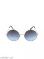 ADEWU Round Sunglasses Vintage Street Style Eyewear with Thin Metal Rim Men Women. 