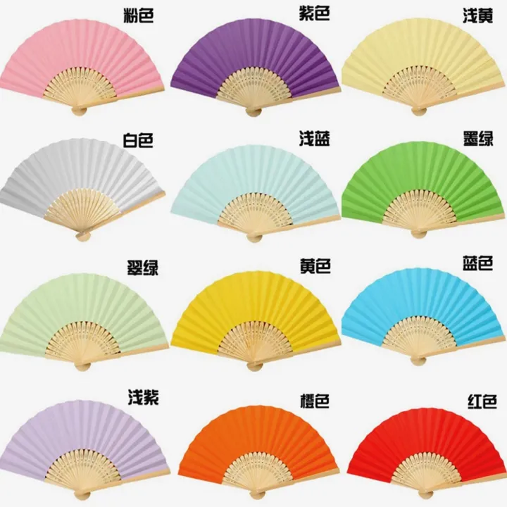 Colorful%20Paper%20Fan%20Handheld%20Foldable%20Children%20Painting%20Fan%20Bridal%20Dancing%20Photographic%20Props%20-%20Image%203