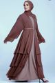 Ladies Modern Layered Abaya with Shawl. 