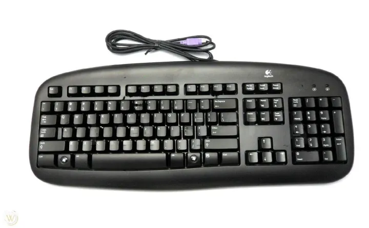 Logitech%20Keyboard%20PS/2%20Deluxe%20Computer%20Keyboard%20(Black).%20-%20Image%204