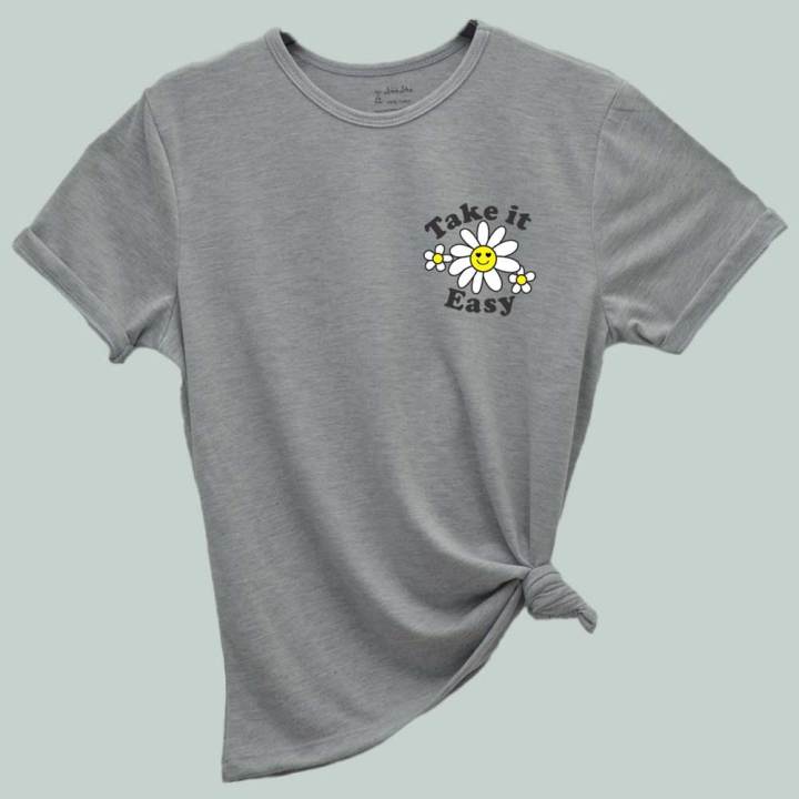 Take%20it%20easy%20Tee%20Girls'%20T-Shirts%20-%20Stay%20Comfortable%20and%20Stylish%20with%20casual%20tee%20for%20Women%20Girls%20and%20ladies%20-%20Image%203