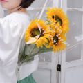 Artificial Flower Single Sunflower Flower Net Red Photo Home Hotel Living Room Decoration Pastoral Style Sun Bouquet. 