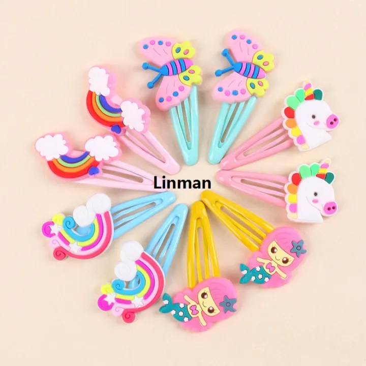 Linman%2010PCS%20Cute%20Unicorn%20hairpins%20For%20Baby%20Girls%20Sweet%20Butterfly%20Hair%20Portable%20Clips%20mermaid%20rainbow%20Hair%20Clips%20Barrettes%20Kids%20Hair%20Accessories%20-%20Image%202