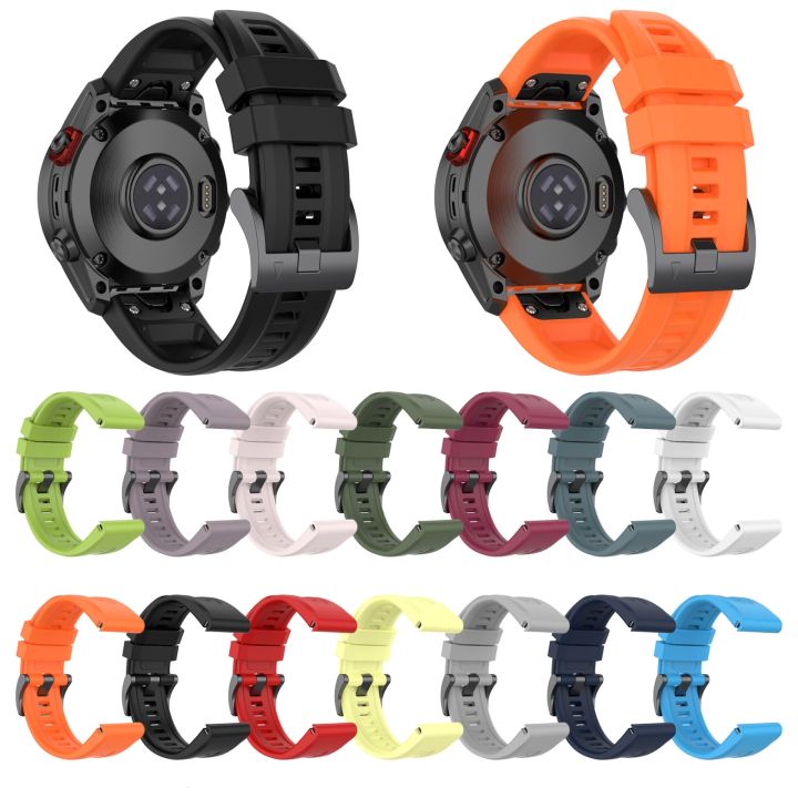 For%20Garmin%20Fenix%205X%2026mm%20Silicone%20Sport%20Pure%20Color%20Watch%20Band%20-%20Image%202