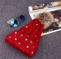 【EleganceEssence】New Winter Wool Knitted Beanies Women Faux Fur Pom Poms Fashion Pearl Hat Female Girls Beanie Cap Pompom Winter Hats Xmas Gifts. 