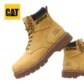 【ThinkWay】Caterpillar Thick Cattle Leather Crystal Sole High-end Classic Yellow Boots. 