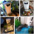 220V 3W Waterfall Aquarium Fitler Turtle Fish Tank Low Water Level Filter Oxygen Pump for Fish Turtle Sponge Filter. 