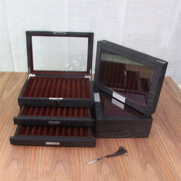 1%20PCS%20Wood%20Pen%20Display%20Box%20Deluxe%20Pen%20Case%20with%20Key%20Transparent%20Window%20Fountain%20Storage%20Showcase%20Organizer-Collection%2012%20Slots%20-%20Image%207