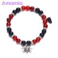 Heart-shaped Couple Bracelet Spider Heart Magnetic Couple Bracelet Colorful Beads Jewelry Gift for Halloween less Than. 