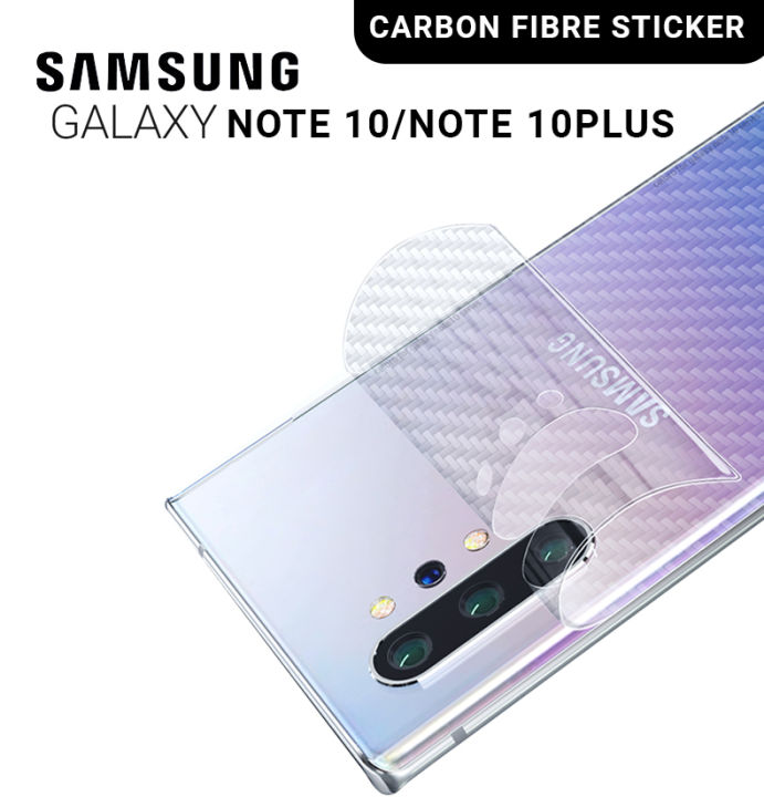 Note $10 Back Sticker Paper Carbon Fibre Clear back sticker for For Samsung Galaxy Note 10 Note 10 ...