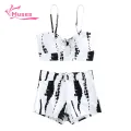 Muses Mall Swimsuit Lace-up High Waist Bikini Set for Women Quick Dry Beachwear in Asia Summer Bathing Suit. 