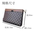 Portable Plaid Handbag Large-Capacity Handbag New Men's Fashion Briefcase Clutch Bag Briefcase Business Trendy Men. 