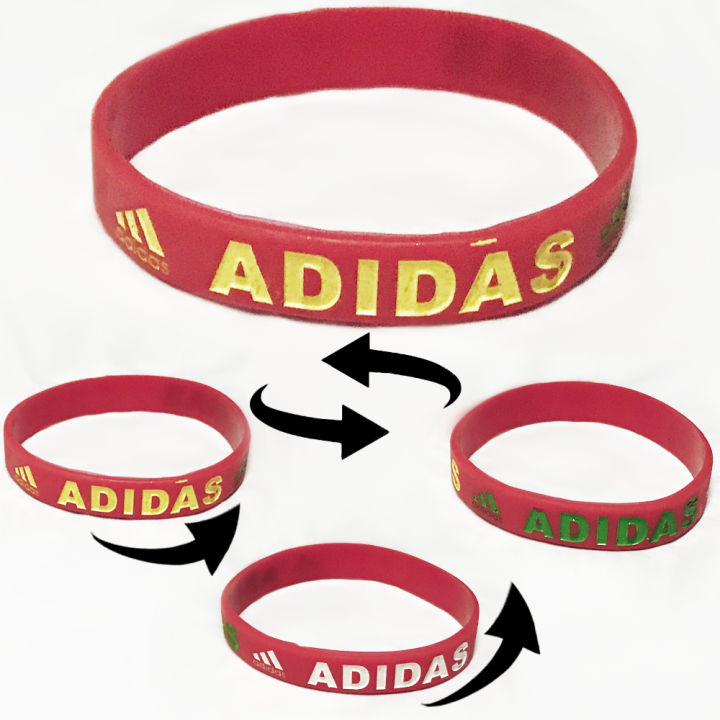 Wrist Band ADIDAS Logo Bracelets / ADIDAS Stretchable Bracelets / Color Rubber Band Bracelet / Adidas Embossed Wrist Rubber Band