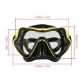 Men Women Anti-fog UV400 Protection Single Window Diving Mask Snorkeling Mask Scuba Swimming Mask Goggle Tempered Glass Lens Flexible Silicone Skirt PC Frame Adults. 