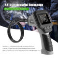 Handheld 2.4" LCD Industrial Endoscope Borescope with 2.4-inch Screen 4 LED Lights Inspection Camera Handheld Display Unit with CMOS Sensor Borescope Camera Image Flip Function with 3.3ft Flexible Tube. 