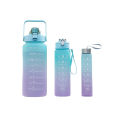 3 in 1 Motivational Water Bottle, Spirit GYM Gallon with Time Marker Large Capacity, Leakproof BPA Free Fitness Sports Water Bottle. 
