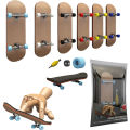 Adult Mini Handskateboard Professional Wooden Finger Skateboard Skate Board Kit Fidget Toy Desktop Sport Game Fingerboard Gift. 