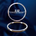 Stainless Steel Men's Fashion Bangle 2.75 Inches Diameter Silver Round Simple Trendy Jewelry for Boys Lovers and Husband Gifts. 