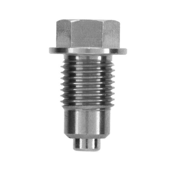thumbnail image 2 of Magnetic Oil Drain Plug M14 X 1.5 For Mitsubishi Engines & Transmissions - Stainless Steel With Washer, By K-Motor Performance 2 of 4