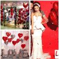 Heart Shape Foil Balloon, 18" Mylar Balloon Aluminum Foil Decorations for Birthday Party/Wedding/Engagement Party/Celebration/Holiday/Show/Party Activities (Red) - 1 Pc. 