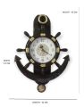 Antique Model Anchor Wall Clock / Easy To Read / Quality & Standard / Teak Color / Battery Operating (1xAA 1.5V). 