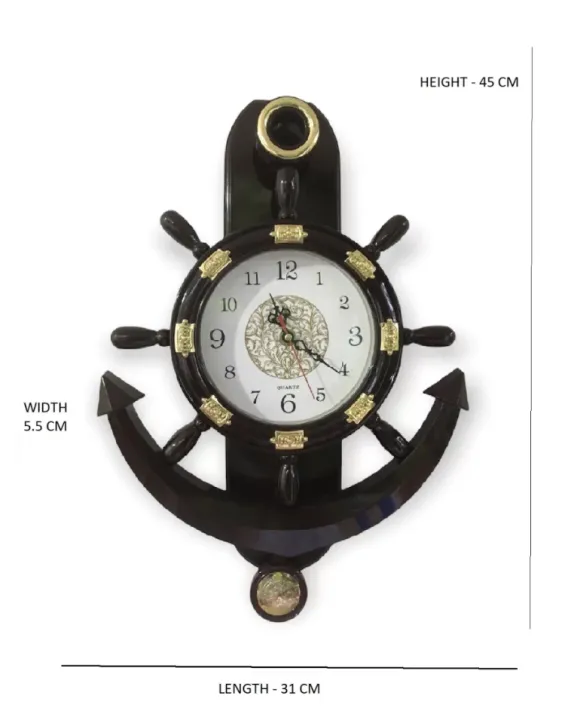 Antique%20Model%20Anchor%20Wall%20Clock%20/%20Easy%20To%20Read%20/%20Quality%20&%20Standard%20/%20Teak%20Color%20/%20Battery%20Operating%20(1xAA%201.5V)%20-%20Image%2010