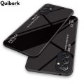 Quiberk for Samsung Galaxy A34 A54 5G Tempered Glass Hard Case Gradient Color Back + Soft Frame Shockproof Phone Cover. 