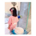 [PUTRI KESLI] 1-8 years of T -shirt dress wings pink angel black girl clothing. 