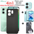 BLKNAIM (4-in-1) NEW For infinix Hot 50i/ infinix smart 9 Case Angel's Eye Mobile Phone case +Tempered glass + Carbon Fiber Back Film+Lens Film. 
