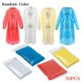 【HOT】 5-50Pcs Disposable Rain Ponchos Raincoat With Hood Adults Emergency Waterproof Raincoat For Camping Hiking Sport Outdoors. 