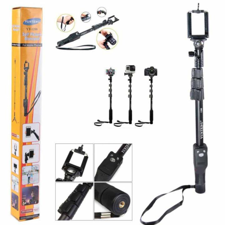 Yunteng YT-1288 Bluetooth Selfie Monopod Extendable Handheld Pole with Shutter Remote Control