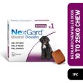NEXGARD Dog Chews Chewable 68mg (1 Tablet) for Large Dogs 10-25 Kg Kills Prevent Ticks Fleas Nits Worms Pesticide Afoxolaner. 