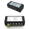 1 Piece Black 4 Port POE Injector Plastic POE Power Adapter for CCTV Surveillance IP Cameras Power over Ethernet Adapter. 