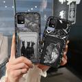 Full wrap Dirt-resistant Phone Case For TCL 405/406/408/T506S Cartoon Card bag Cover Durable Cute Soft case Card sleeve. 