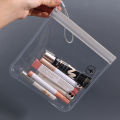 Transparent PEVA Cosmetic Zipper Bag With Pull Ring Travel Makeup Brush Accessories Packaging Storage Display Favors. 