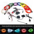 Car Neon LED Strip Light Decoration Flexible Atmosphere Lamp Auto Ambient Strip Party Room Motorcycle Bicycle Decorative Lights-ice blue-5M. 