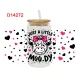 3D UV DTF Transfers Stickers 16oz Cup Wraps Animal Yak Cow Printed For DIY Glass Ceramic Metal Leather Etc. D13888. 