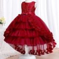 MQATZ New High Quality Baby Lace Princess Dress For Girl Elegant Birthday Party Trailing christmas Clothes 3-12 Years T5399. 
