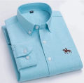 100% cotton oxford men long sleeve shirt. 