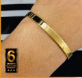 Gold Plated Plain Bangle For Men. 