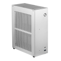 Desktop Chassis ITX Computer Case Mini NAS Computer Case Dual 3.5-Inch Hard Drive Front USB3.0 TYPEC Interface Spare Parts Silver. 
