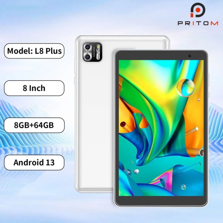 PRITOM 8インチ Android 13 タブレット 本体 PRITOM 8 Inch Android 13, 8GB(4+4 Expand) RAM 64GB ROM,5000MAH
