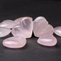 Natural Pink Rose Quartz Crystal Carved Heart Shaped Healing Love Gemstone Delie Decoration for Diy Pendant Necklace 3 Sizes. 