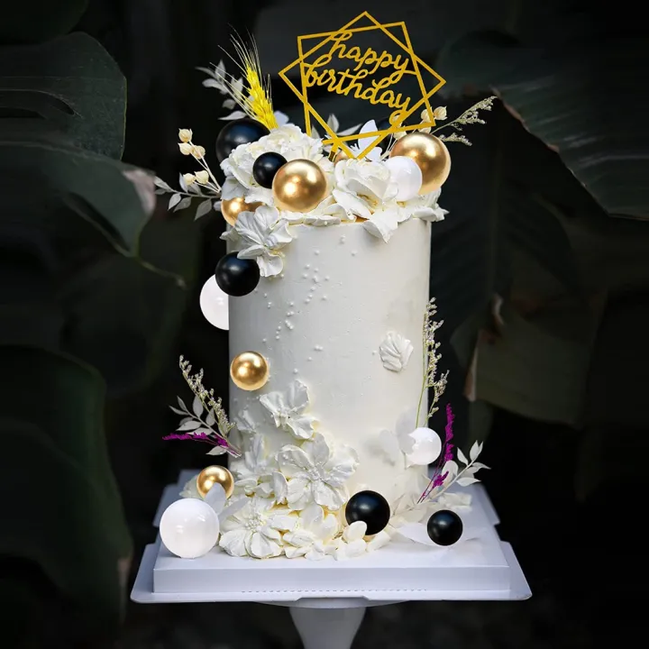 25pcs%20Black%20Gold%20Bubbles%20Balls%20Cake%20Topper%20Foam%20Balls%20Cake%20Topper%20Wedding%20Birthday%20Party%20Baby%20Shower%20Cake%20dessert%20Decoration%20-%20Image%209