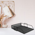 Certiou Detachable Desk Organizer 3-layer Mesh File Rack Organizer for Office Workspace Large Capacity Removable Tray Stable Structure Ideal for Paper Letter Storage Stackable Desk Organizer. 