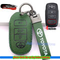 Toyota Veloz Yaris Raize Avanza Vios car key case genuine leather key cover Toyota keychain. 