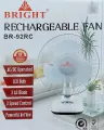 Bright AC/DC Rechargeable Table Fan - 12" BR-92RC. 