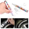 Car Tyre Wheel Metal Paint Waterproof Permanent Tire Marker Pen - White. 