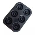 Food Carbon Steel Doughnut Mould 6 Cavities Non-Stick Safe Stainless Steel Donut Baking Pan Mini Cake Pan Doughnut Pan. 